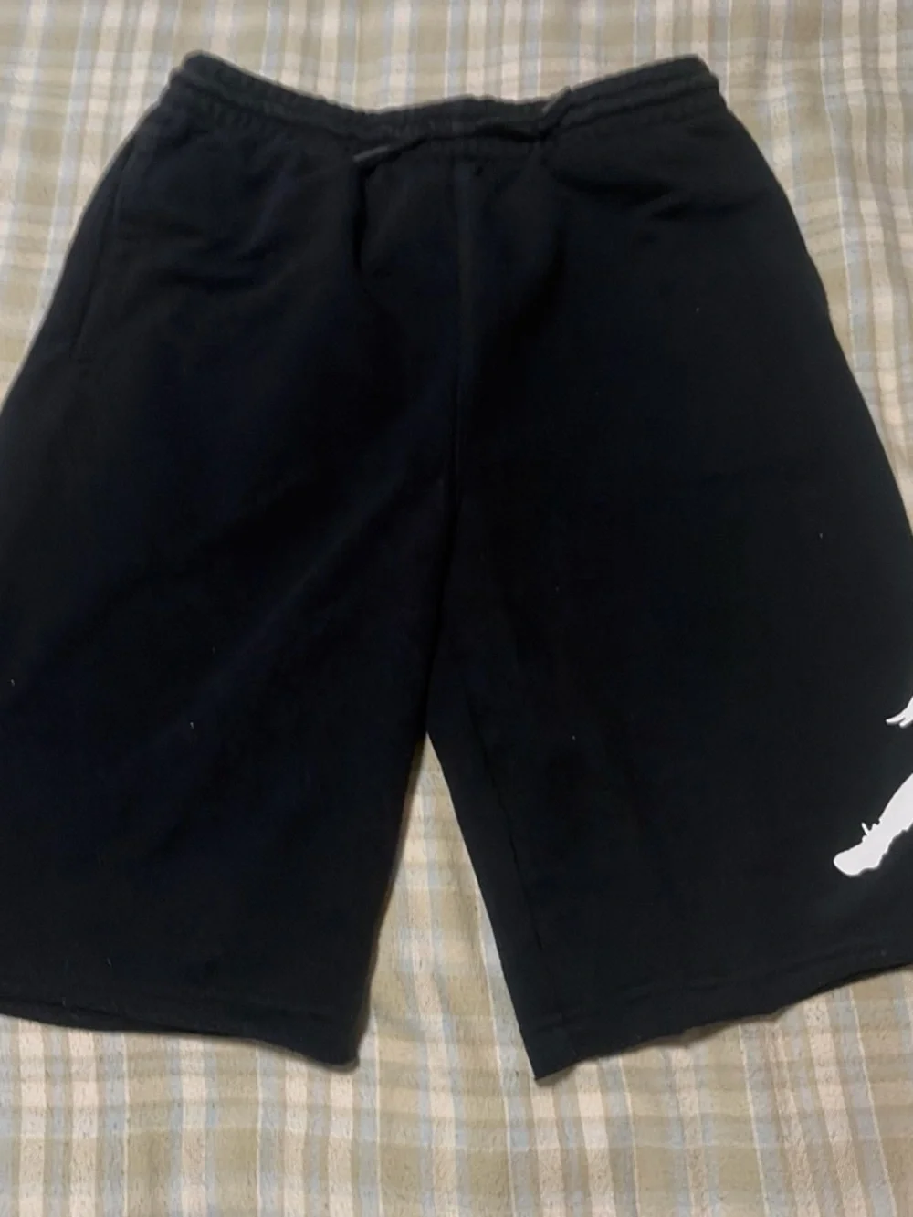 Jordan Men's Black Athletic Shorts with White Jumpman Accent